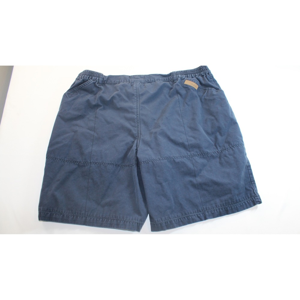 Cabelas Mens Navy Blue Cotton Canvas Cargo Utility Shorts Size 44 Elastic Waist - Picture 4 of 6